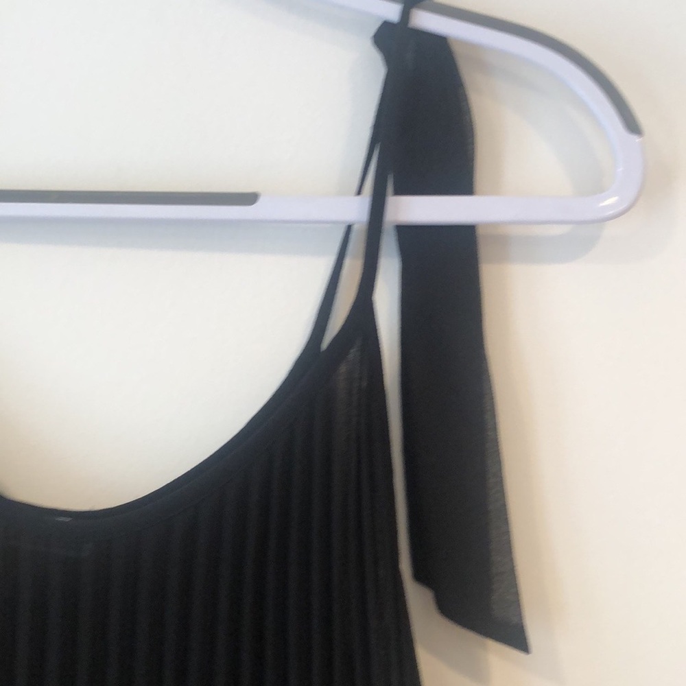 Black Chelsea pleated dress